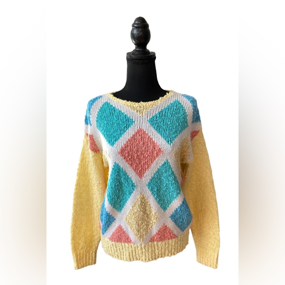 Susanne Kent: Yellow Argyle Sweater